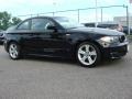 2009 Jet Black BMW 1 Series 128i Coupe  photo #2