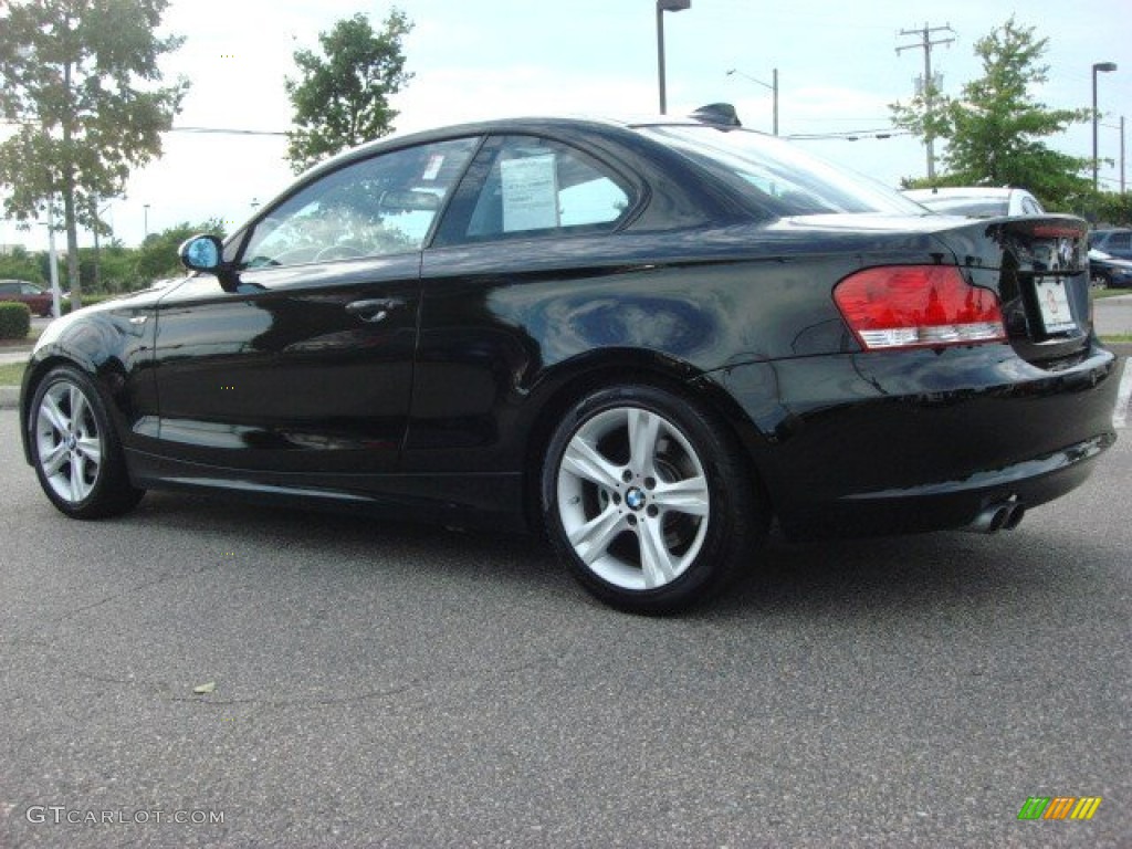 2009 1 Series 128i Coupe - Jet Black / Black photo #5