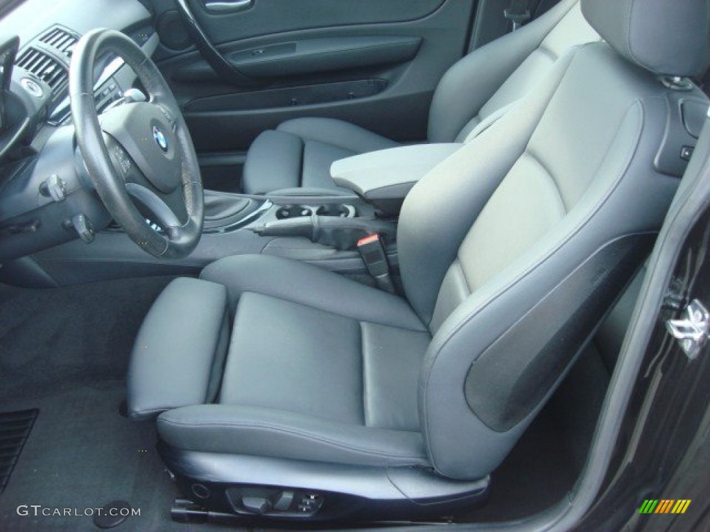 Black Interior 2009 BMW 1 Series 128i Coupe Photo #50924055