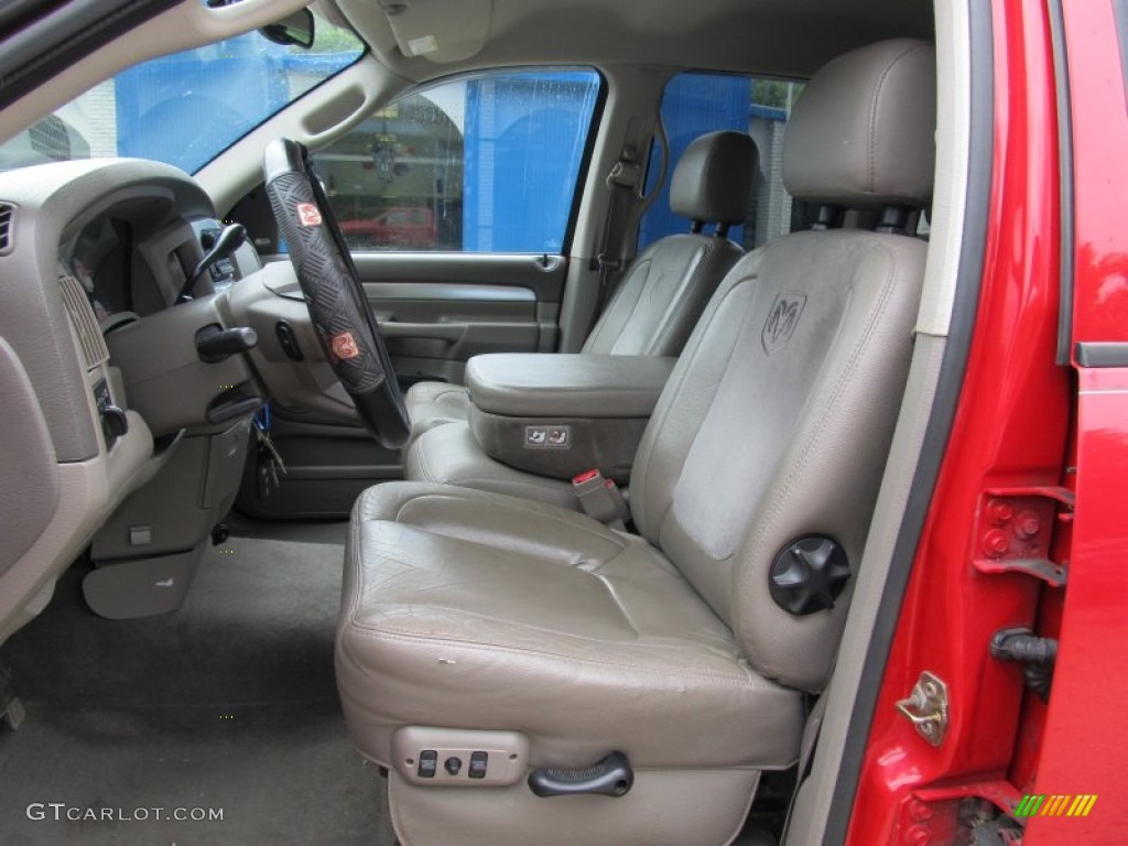 Taupe Interior 2004 Dodge Ram 2500 ST Quad Cab 4x4 Photo #50925144