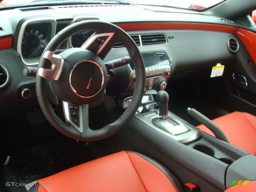 Inferno Orange/Black Interior 2011 Chevrolet Camaro LT/RS Convertible Photo #50929155