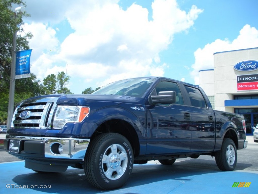 2011 F150 XLT SuperCrew - Dark Blue Pearl Metallic / Steel Gray photo #1