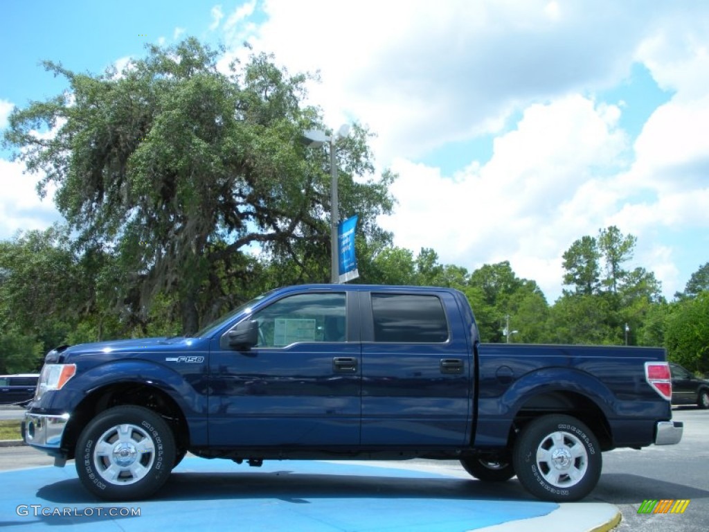 Dark Blue Pearl Metallic 2011 Ford F150 XLT SuperCrew Exterior Photo #50930700