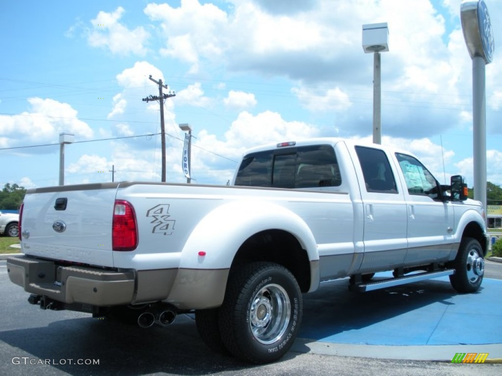 2011 F350 Super Duty King Ranch Crew Cab 4x4 Dually - Oxford White / Chaparral Leather photo #3