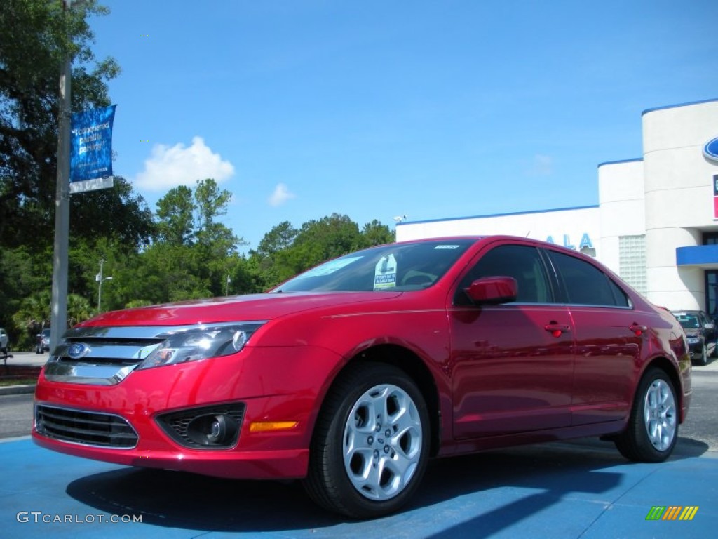 2011 Fusion SE - Red Candy Metallic / Medium Light Stone photo #1