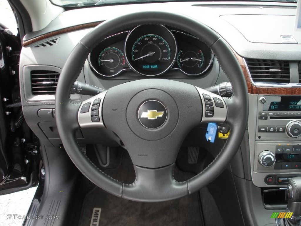 2011 Malibu LTZ - Black Granite Metallic / Ebony photo #13