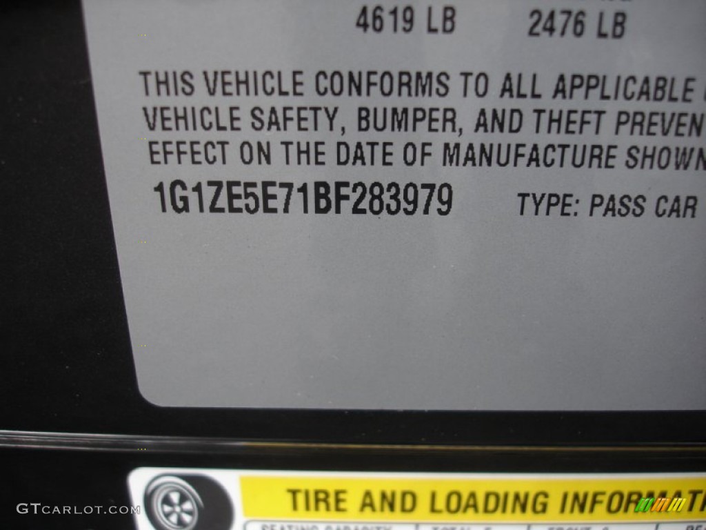 2011 Malibu LTZ - Black Granite Metallic / Ebony photo #15