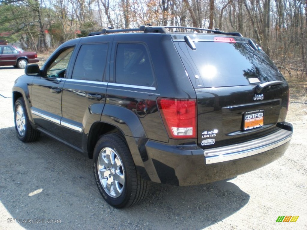 2008 Grand Cherokee Limited 4x4 - Black / Dark Slate Gray/Light Graystone photo #7