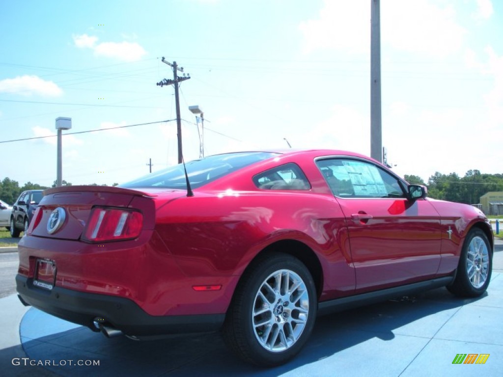 2012 Mustang V6 Coupe - Red Candy Metallic / Stone photo #3