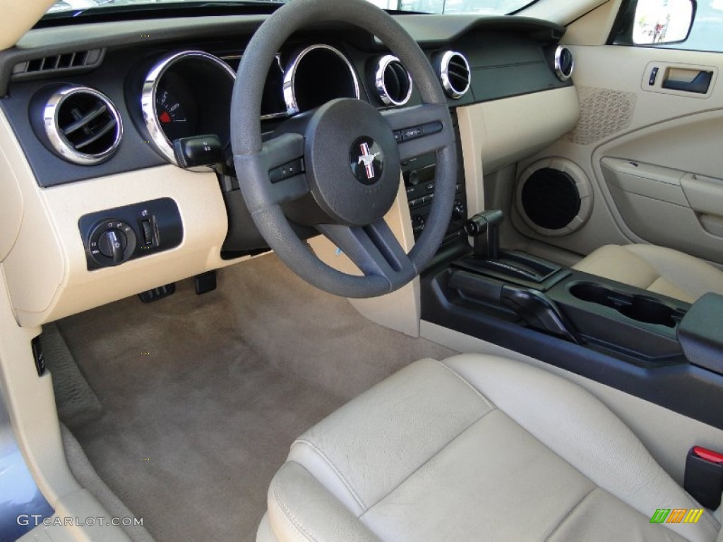 2007 Mustang V6 Premium Coupe - Tungsten Grey Metallic / Medium Parchment photo #14