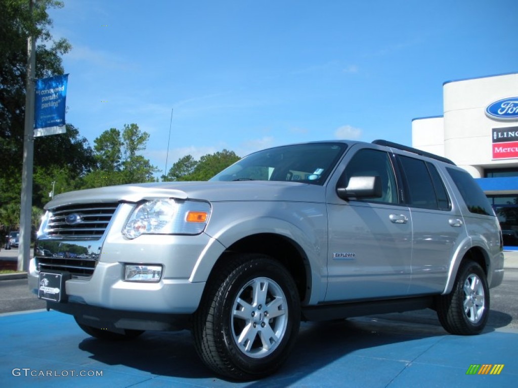 2008 Explorer XLT - Silver Birch Metallic / Black/Stone photo #1