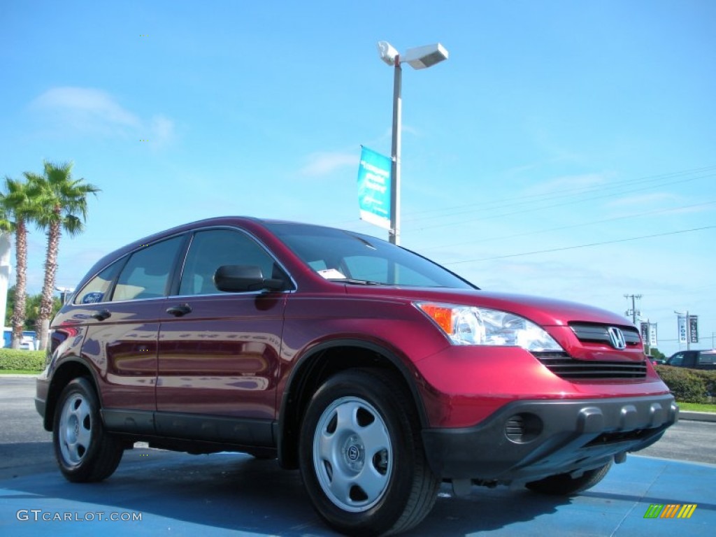 2009 CR-V LX - Tango Red Pearl / Gray photo #7