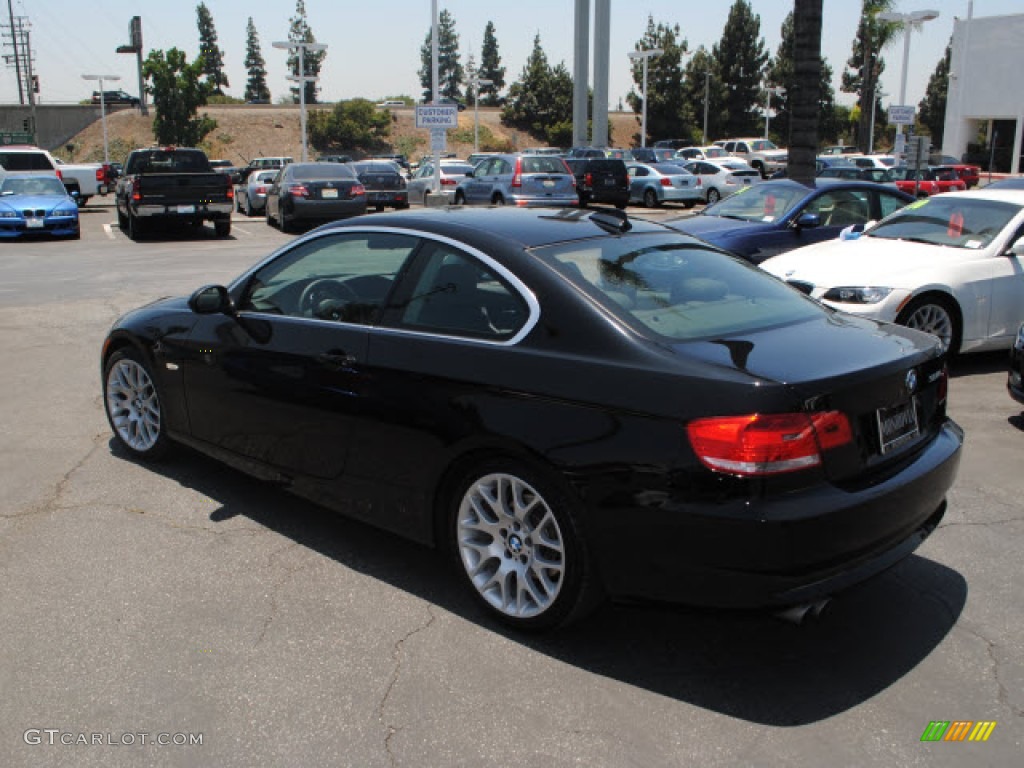 2008 3 Series 328i Coupe - Jet Black / Black photo #9