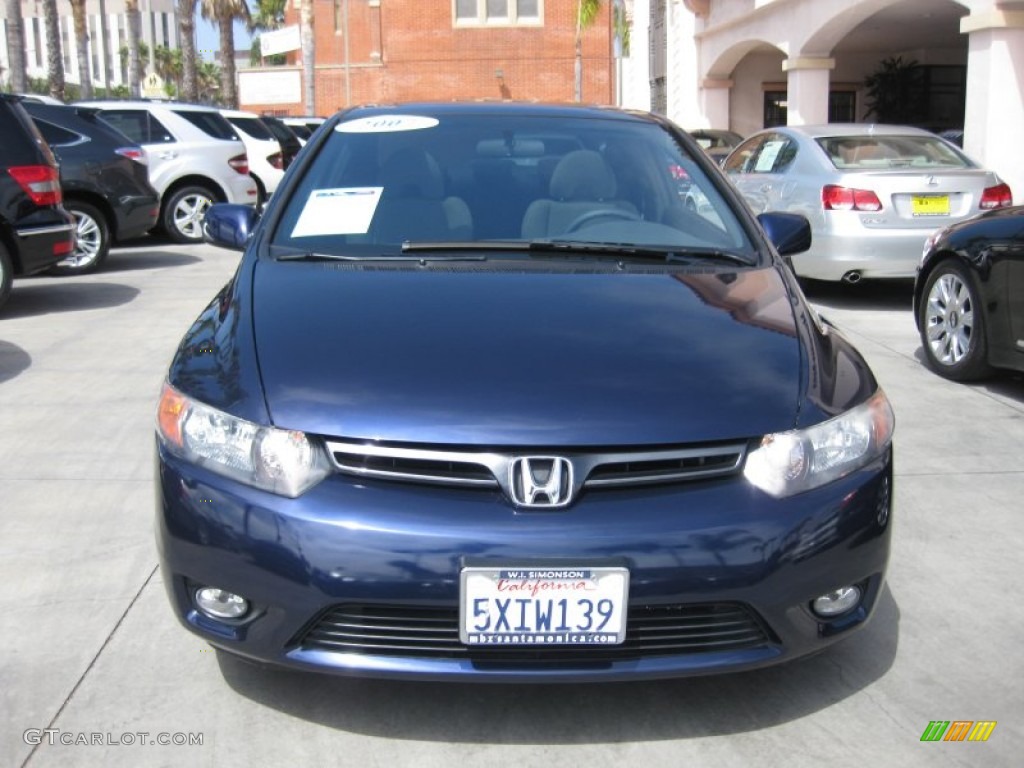 2007 Civic EX Coupe - Royal Blue Pearl / Gray photo #6