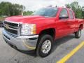 2011 Victory Red Chevrolet Silverado 2500HD LT Extended Cab 4x4  photo #3
