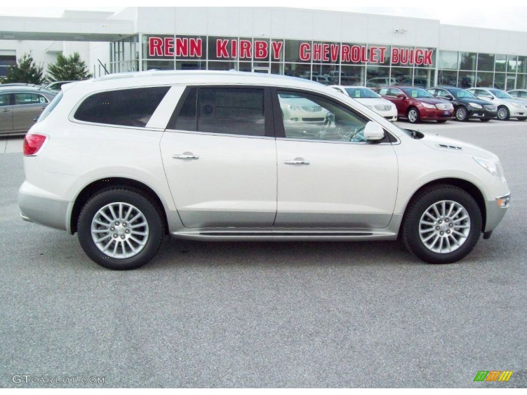 2011 Enclave CXL AWD - White Diamond Tricoat / Cashmere/Cocoa photo #3