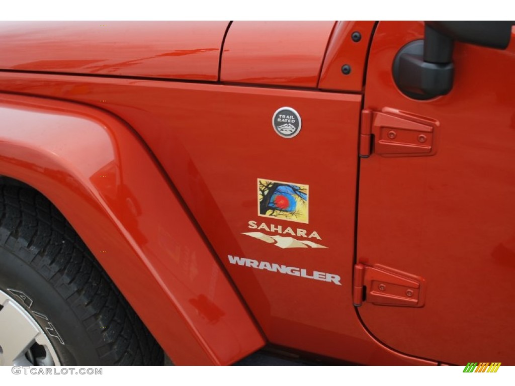 2009 Wrangler Sahara 4x4 - Sunburst Orange Pearl Coat / Dark Slate Gray/Medium Slate Gray photo #14