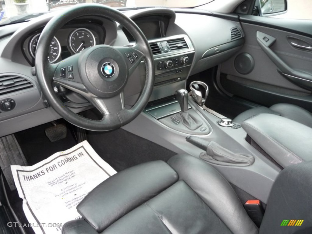 Black Interior 2005 BMW 6 Series 645i Coupe Photo #50946918