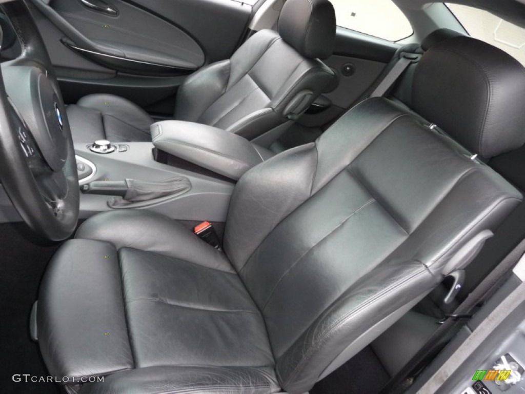 Black Interior 2005 BMW 6 Series 645i Coupe Photo #50947029