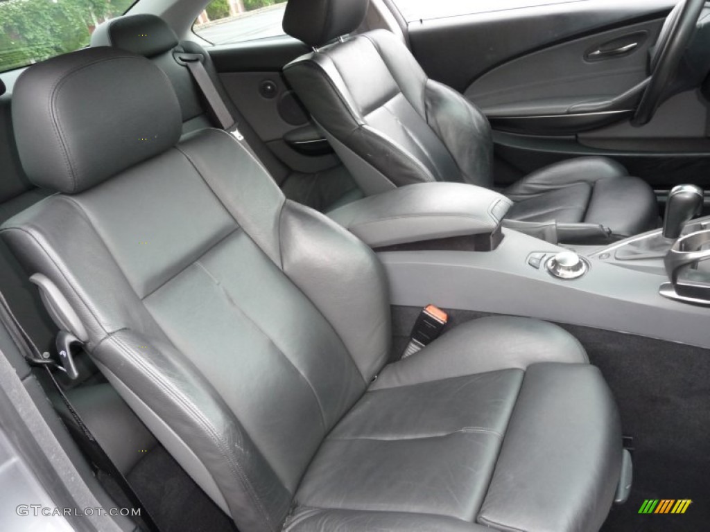 Black Interior 2005 BMW 6 Series 645i Coupe Photo #50947044