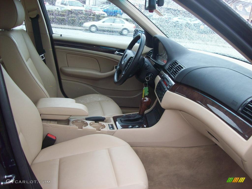 2002 3 Series 325i Sedan - Orient Blue Metallic / Tan photo #9