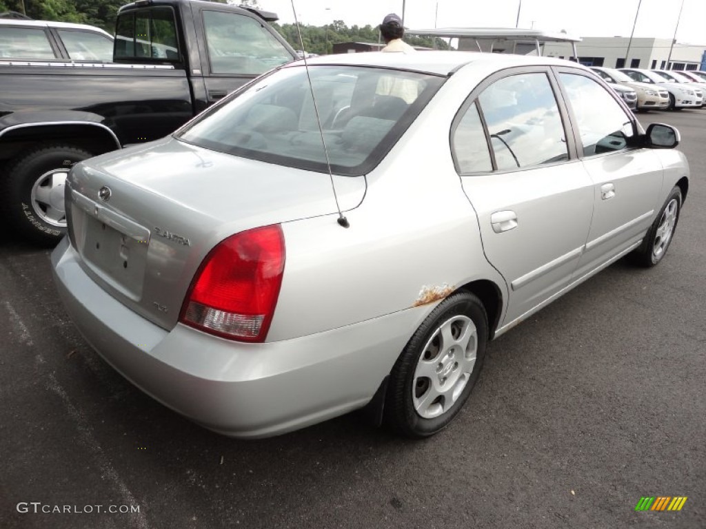 2002 Elantra GLS Sedan - Silver Pewter / Gray photo #3
