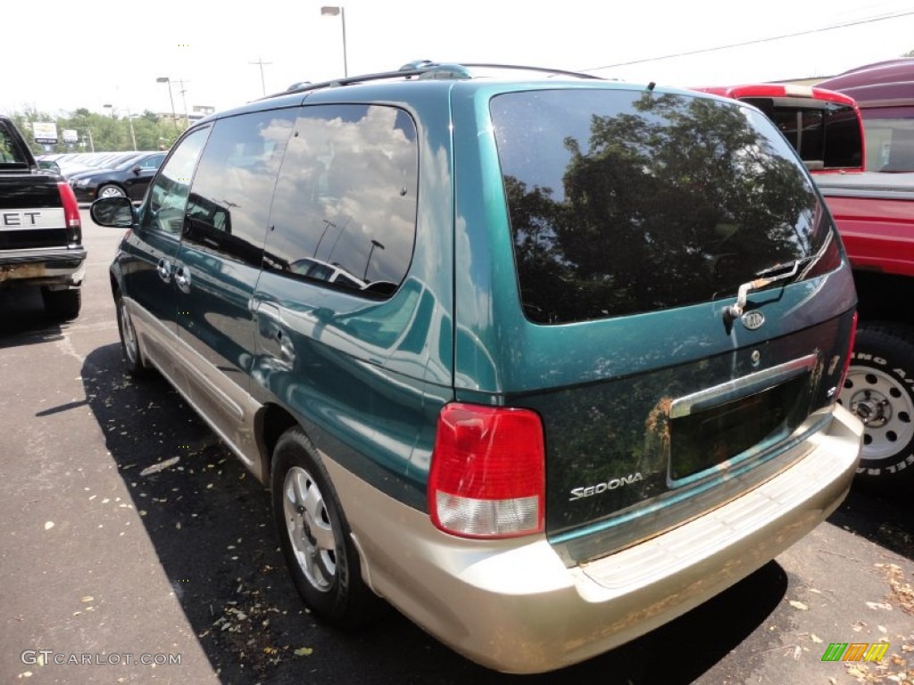 2002 Sedona EX - Dark Emerald Green / Beige photo #3