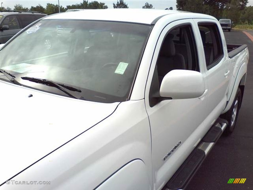 2008 Tacoma V6 PreRunner TRD Sport Double Cab - Super White / Graphite Gray photo #19