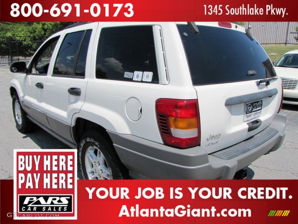 2002 Grand Cherokee Laredo 4x4 - Stone White / Dark Slate Gray/Light Slate Gray photo #2