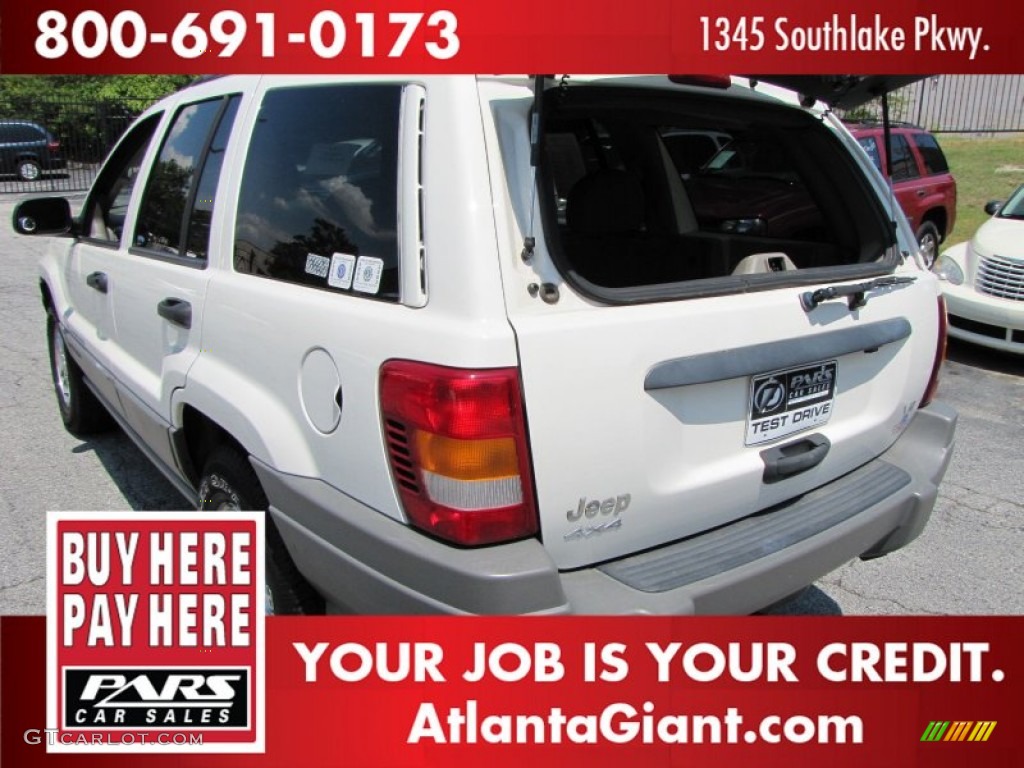 2002 Grand Cherokee Laredo 4x4 - Stone White / Dark Slate Gray/Light Slate Gray photo #9