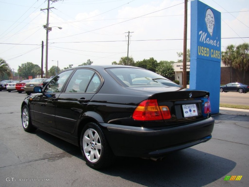 2002 3 Series 325i Sedan - Jet Black / Sand photo #6