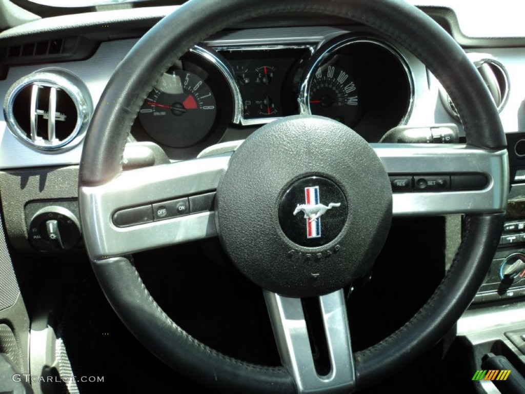 2007 Ford Mustang GT Premium Coupe Dark Charcoal Steering Wheel Photo #50957031