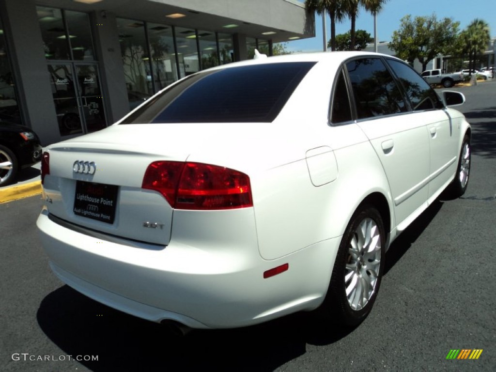 2008 A4 2.0T S-Line Sedan - Ibis White / Black photo #4