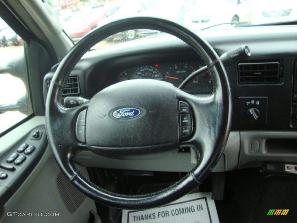 2003 Ford F250 Super Duty FX4 Crew Cab 4x4 Dark Flint Grey Steering Wheel Photo #50959743