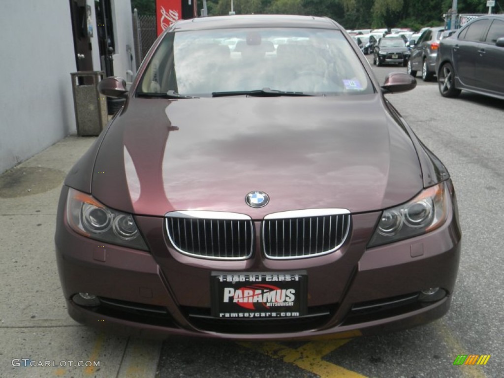 2006 3 Series 330i Sedan - Barrique Red Metallic / Beige photo #2