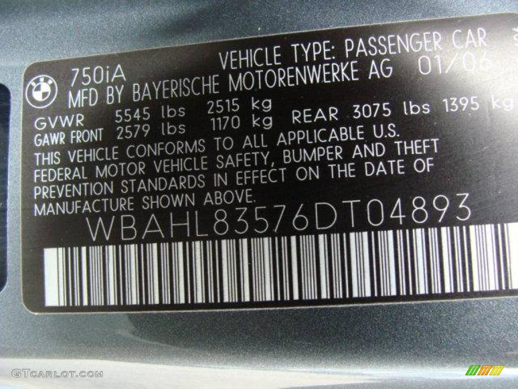 2006 7 Series 750i Sedan - Titanium Grey Metallic / Basalt Grey/Flannel Grey photo #26