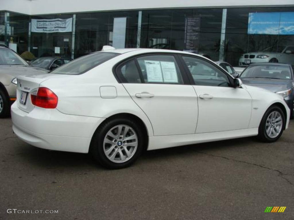 2007 3 Series 328xi Sedan - Alpine White / Beige photo #8