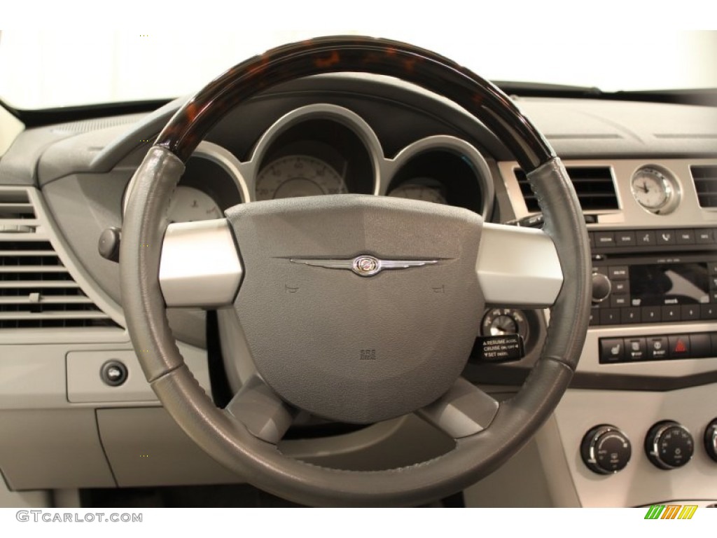 2007 Chrysler Sebring Limited Sedan Dark Slate Gray/Light Slate Gray Steering Wheel Photo #50964429
