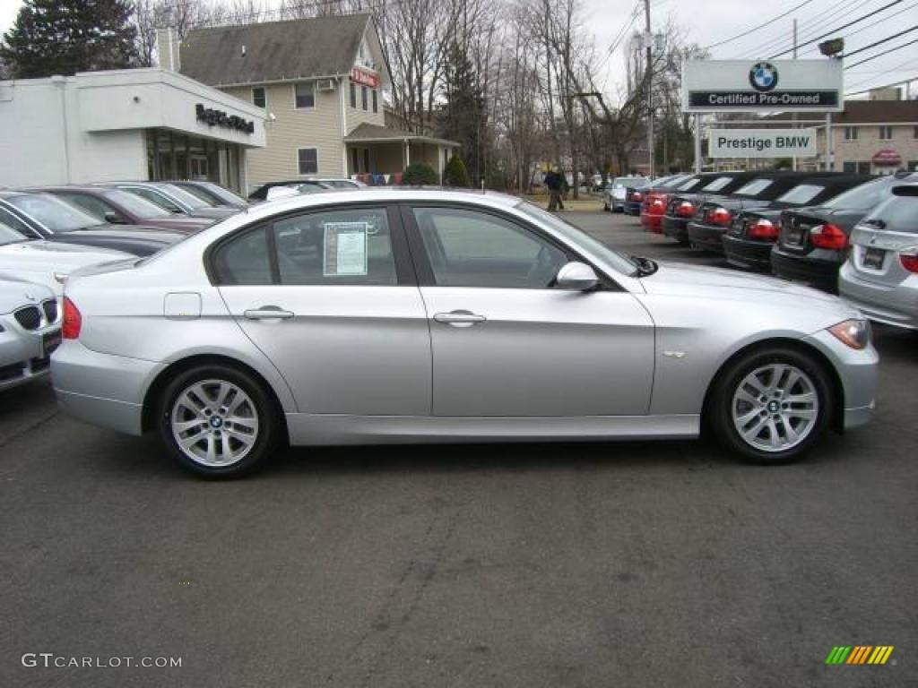 2007 3 Series 328xi Sedan - Titanium Silver Metallic / Black photo #4