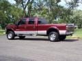 2000 Dark Toreador Red Metallic Ford F350 Super Duty XLT Crew Cab 4x4  photo #12