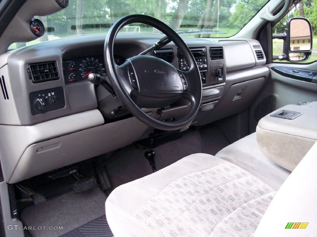 Medium Graphite Interior 2000 Ford F350 Super Duty XLT Crew Cab 4x4 Photo #50969289