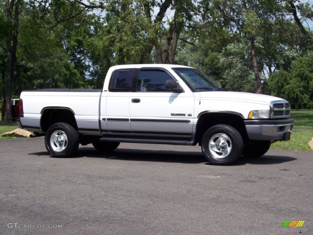 2000 Ram 1500 SLT Extended Cab 4x4 - Bright White / Agate photo #2