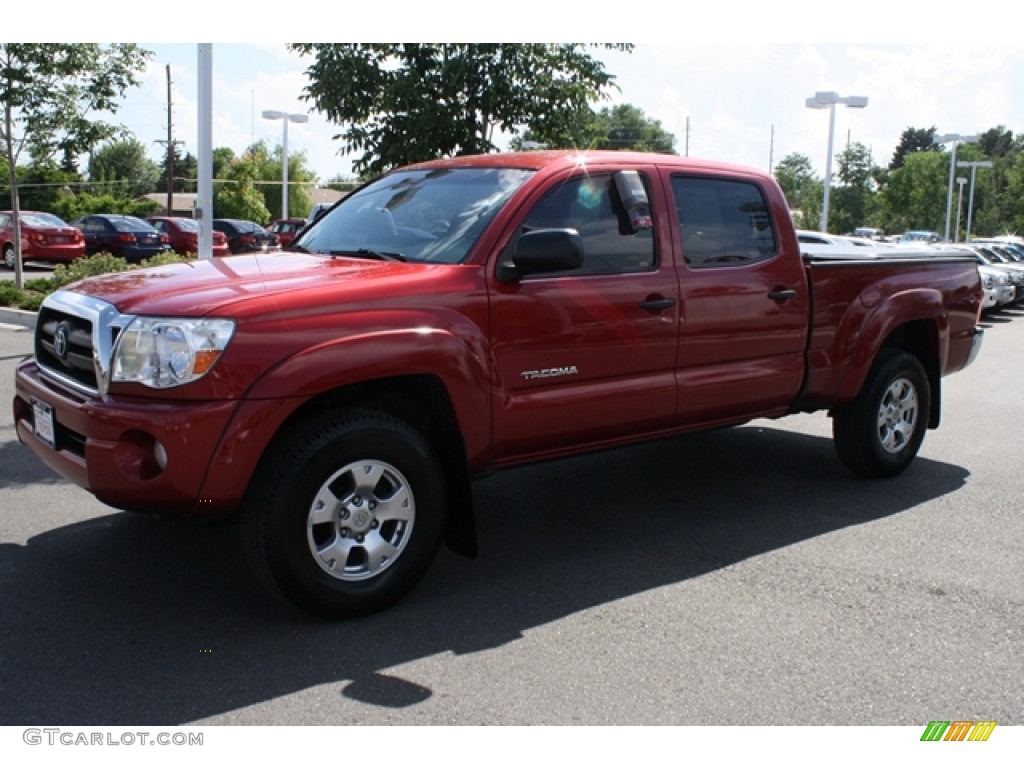 2007 Tacoma V6 Double Cab 4x4 - Impulse Red Pearl / Graphite Gray photo #5