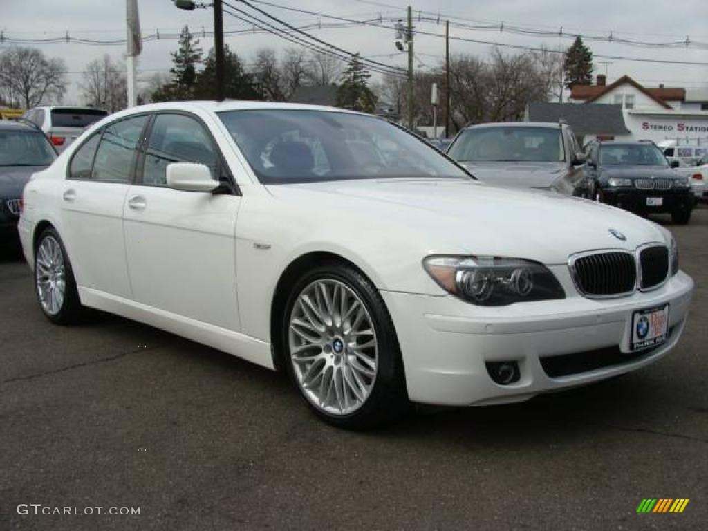 2007 7 Series 750i Sedan - Alpine White / Black photo #2