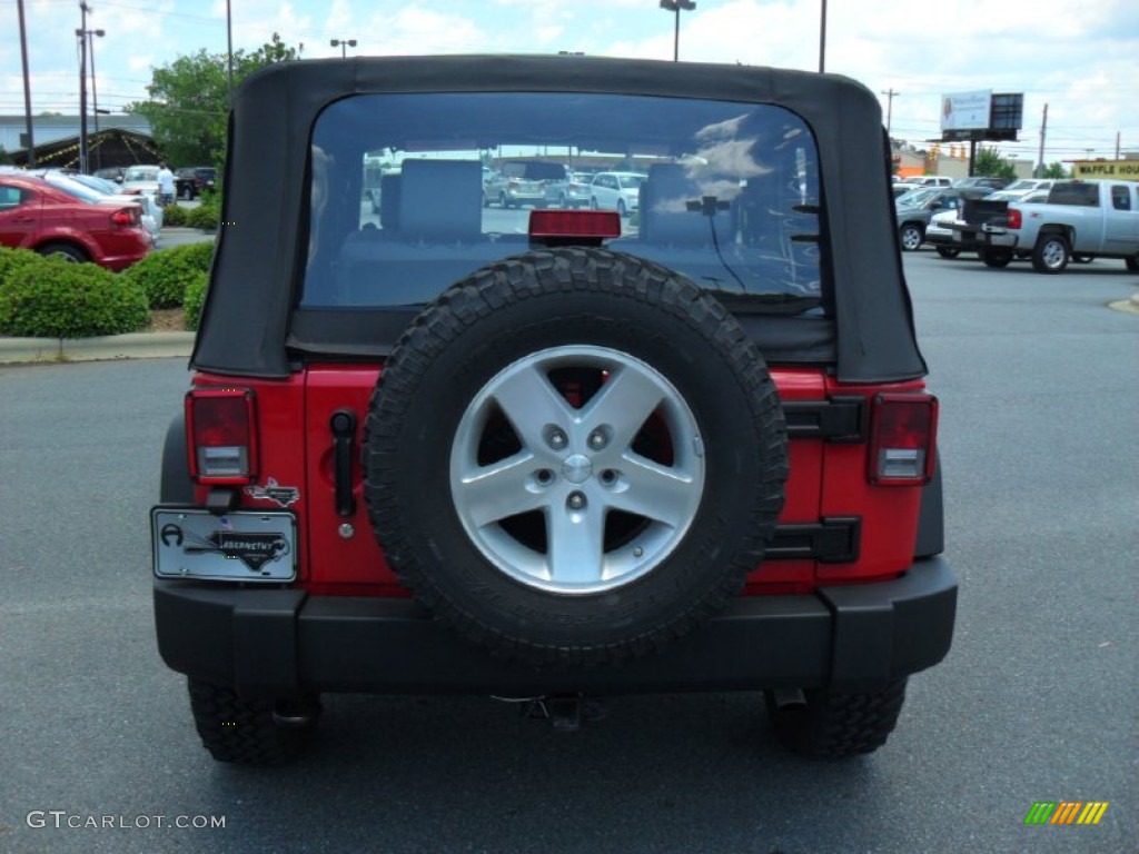 2009 Wrangler X 4x4 - Flame Red / Dark Slate Gray/Medium Slate Gray photo #3