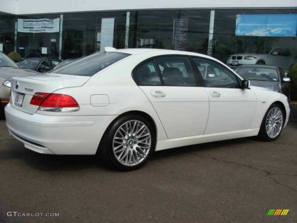 2007 7 Series 750i Sedan - Alpine White / Black photo #8
