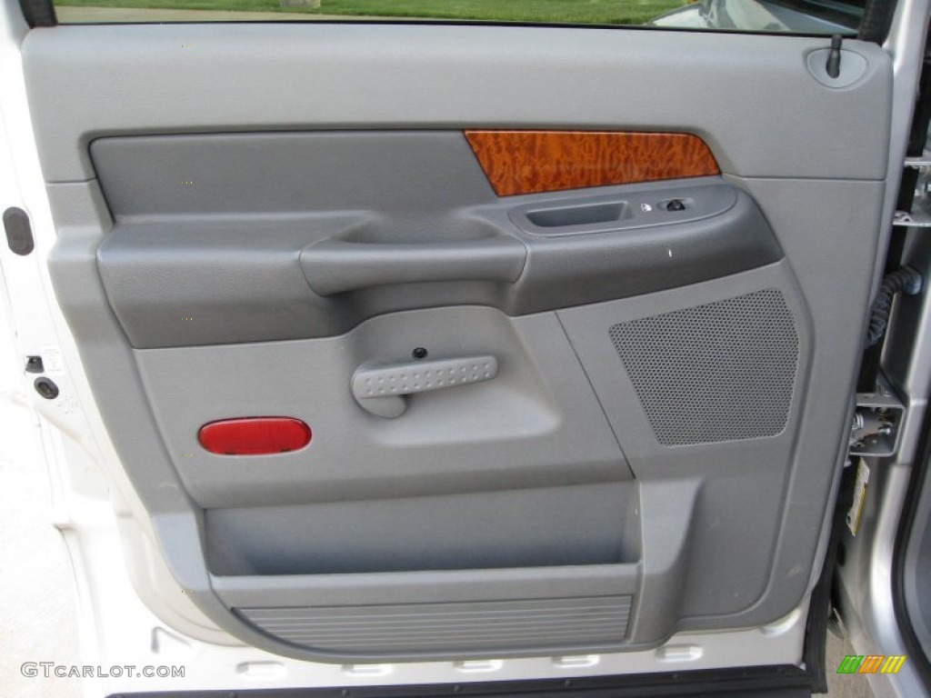 2006 Dodge Ram 3500 SLT Mega Cab 4x4 Dually Medium Slate Gray Door Panel Photo #50972919