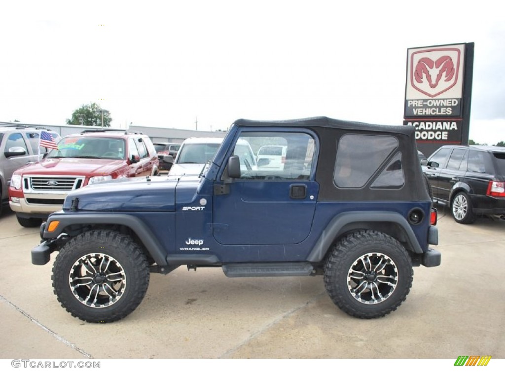 2004 Wrangler Sport 4x4 - Patriot Blue Pearl / Khaki photo #2