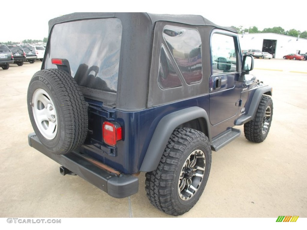 2004 Wrangler Sport 4x4 - Patriot Blue Pearl / Khaki photo #6