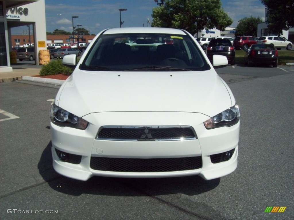 2011 Lancer GTS - Wicked White Metallic / Black photo #9
